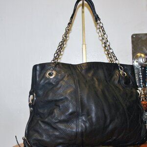 $595 Roberta Gandolfi Italy Quilted Leather Hobo Tote Shoulder Bag Like New